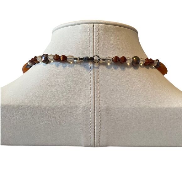 Artisan Designed Strand of Jasper w/ intermingled complimentary colored beads. - Picture 4 of 6